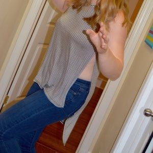 Side Slit High Low Top